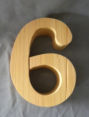 Natural wood - Numbers 6-inch 3cm 10pcs/pack